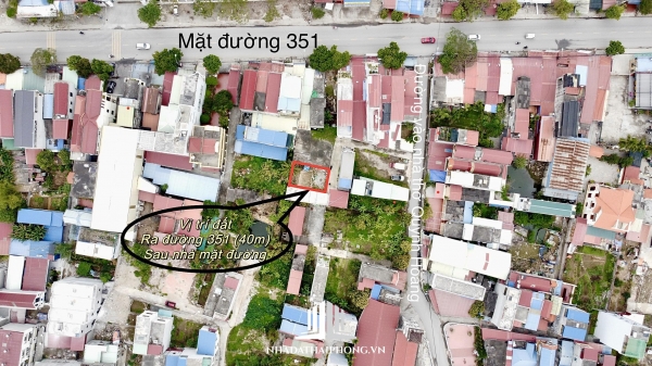 Cần bán gấp 104m2 đất sau nhà mặt đường 351 An Dương, Hải Phòng.