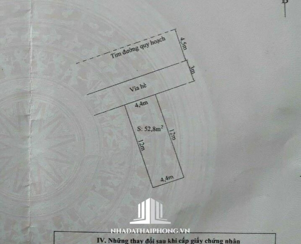 Bán lô đất 52.8m2 giá hợp lý TDC Đồng Giáp, Hải An, Hải Phòng